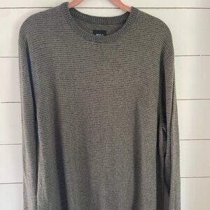 RVCA Green & Black Striped Sweater | Size: Large